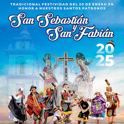 Programación de la Fiesta Patronal Tunantera del 20 de enero Yauyos-Jauja, en honor a los santos patronos San Sebastián y San Fabián